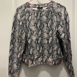 Paige Python Daytona Sweatshirt. Size medium